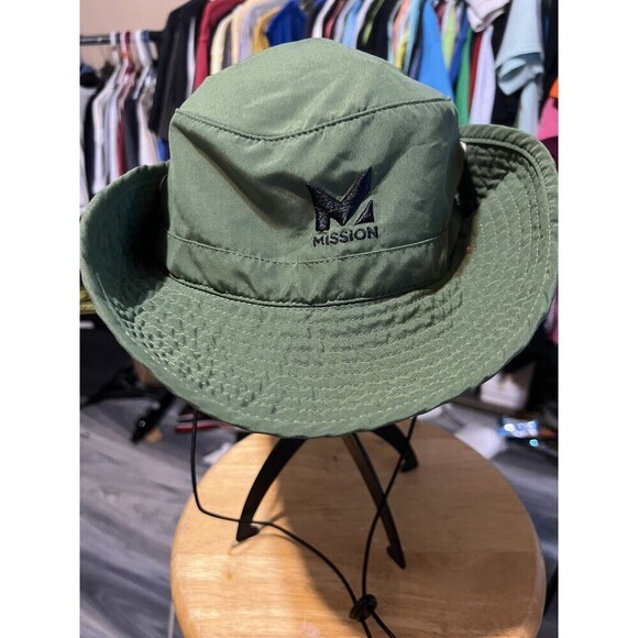 Mission Cooling Bucket Hat- UPF 50 3” Wide Brim One Size - Bronze Green - Picture 1 of 5
